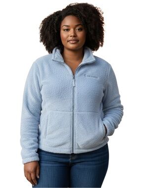 Free Country Women's Light Blue Teddy Jacket